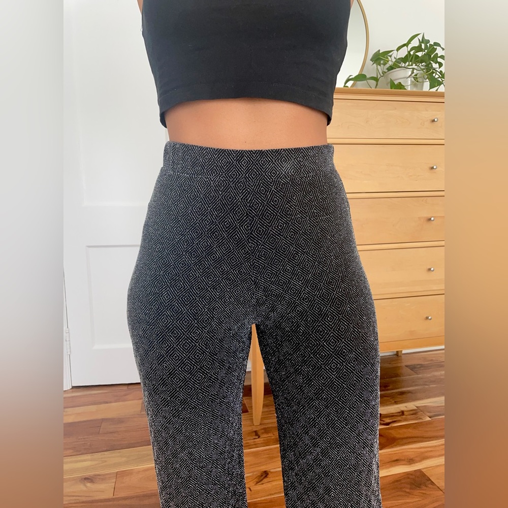 Zara Sparkly Black Wide Leg Pants Sz small